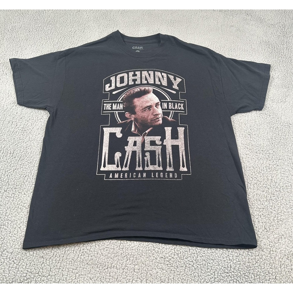 Cash Shirt Mens XL Black Johnny Cash Man In Black American Legend Tee T-Shirt